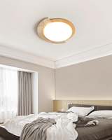 Plafonnier LED moderne nordique Wabi-sabi pour chambre à coucher, en bois de travertin naturel, rond, art, décoration d'hôtel, plafonnier Virello