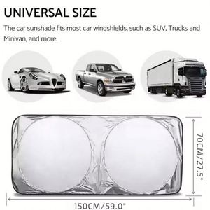 Wholesale Window Uv Sun Visor Protector Fold Windshield Promo Business Gift Logo Car Sunshade - Product Image 4