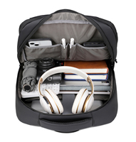 Sac à dos professionnel élégant et imperméable pour ordinateur portable avec motif à panneaux pour garçons