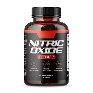 Kapsul Booster oksida nitrat OEM yang mengandung l-arginine dan l-citrulline dan Ginseng untuk pertumbuhan otot dan sirkulasi - Product Image 1