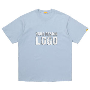 T-shirt pour homme surdimensionné vintage lavé avec logo graphique personnalisé, style streetwear décontracté, manches courtes, sport, t-shirts pour homme - Product Image 1