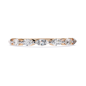 Bague de style Art Déco vintage avec diamant de laboratoire taille marquise et détails en milgrain - Product Image 5