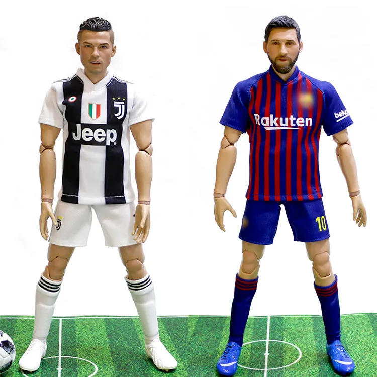 Mini figuras de acción de fútbol personalizadas, modelos de colección de plástico ABS de PVC, gran oferta, OEM