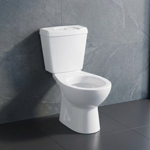 Africa Twyford Structure Ceramic WC Toilet Two Piece Water Closet P <b>Trap</b> Drainage Floor Installed Round Bowl Set - Product Image 4