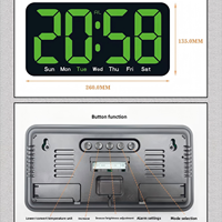 Anpassbarer Ewiger Kalender Desktop Multifunktionale Digitale Temperatur-Wanduhr Wecker Einfache Elektronische LED-Uhr