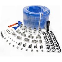 Kit de conduite d'air comprimé YML haute pression 3/4 pouce ID 200FT HDPE-Aluminium 200 PSI 170 pièces d'accessoires de tuyauterie pour garage et atelier