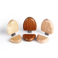 Flashdisk Usb Stik Kayu Oval, Logo Kustom Ramah Lingkungan, Usb Flash Drive Bentuk Elips
