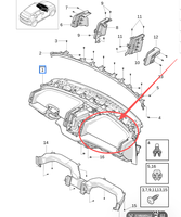 Cubierta de Tablero OE 80009603 / 80009909, Cubierta del Panel de Instrumentos del Lado del Pasajero, Negra, Cubierta Decorativa para Volvo EX30, Piezas de Automóvil