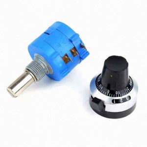 Potentiomètre de précision multitours série 3590S-2-500R 501, résistance réglable à 10 tours + 1 cadran de comptage des tours, bouton rotatif de 6,35 mm - Product Image 4