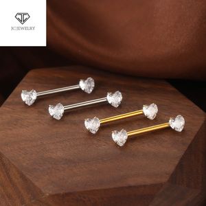 ASTM F136 Pezón Femenino Anillo Titanio Alambre de Metal <span class=keywords><strong>Sujetador</strong></span> Corazón Circón Perforado Pecho Joyería Chapado en Oro Cuerpo Moda <span class=keywords><strong>Piercing</strong></span> - Product Image 2