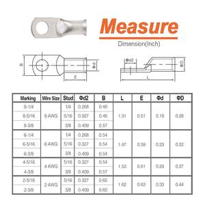 X002VK-583 Kit de Bornes Annulaires AWG 100 pièces, Connecteurs à Sertir Étamés avec Gaine Thermorétractable - Product Image 3