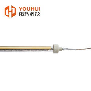 Lampe chauffante infrarouge à tube unique semi-orée, à ondes moyennes, 1000W 380V, haute intensité, pour cuisson industrielle - Product Image 3