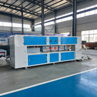 ORAY Máquina de corte CNC de cartón corrugado con sierra de hilo, impulsada por servomotor, con estación de trabajo dual, automática, para tableros rascadores para gatos, Blanca