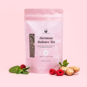Thé de Santé Équilibrant Hormonal aux Plantes OEM, Mélange Premium Végétalien Halal Aromatisé à la Feuille de Framboisier Rouge, à la Ortie et au Gingembre - Product Image 2