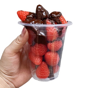 Glace artisanale 14oz à la fraise entière, au chocolat Nutella et aux noix, saveur mûre, modèle personnalisé, mignonne et originale - Product Image 1