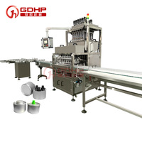 Machine de remplissage automatique de pâte liquide en fer blanc 200ml ligne de production d'eau au kérosène avec bouchon à vis à mèche pour usage chimique