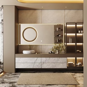 BALOM Modern Luxury Style Bathroom Cabinet Large Capacity Wood Plywood Vanity with Smart Mirror and OEM Factory - Product Image 1