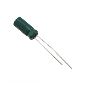 Distribuidor Autorizado, Condensador de Aluminio CAP ALUM 22UF 20% 35V RADIAL TH, Montaje a través de Orificio, ESC226M035AC3AA, 22 uF - Product Image 1