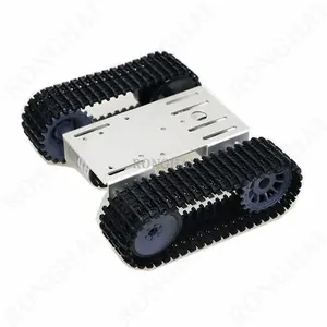 Plate-forme de voiture à chenilles pour châssis de robot intelligent T101 avec double moteur DC 12V 350 tr/min pour bricolage Robot jouet partie châssis de voiture T101