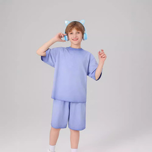 Set <span class=keywords><strong>di</strong></span> pantaloncini sportivi in cotone pesante 100% tinta unita, morbidi e delicati sulla pelle, per <span class=keywords><strong>ragazzi</strong></span>, per la <span class=keywords><strong>vita</strong></span> quotidiana. - Product Image 4