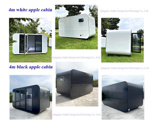 Structure en acier personnalisable, <span class=keywords><strong>maison</strong></span> cube noire de 4 m pour projet commercial - Product Image 2