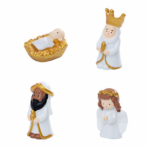 Statuine Religiose in Miniatura, Set Presepe Natalizio, Decorazioni con Gesù Bambino e Angeli, <span class=keywords><strong>Accessori</strong></span> Fai-da-Te <span class=keywords><strong>per</strong></span> Scene in Miniatura - Product Image 5