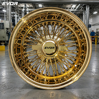 Jantes à rayons EVOR Wire Wheels Gold Wheel 100, jante à 100 rayons/droite pour voiture classique