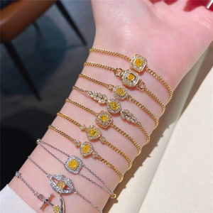 ซินฟลาย ขายส่งเครื่องประดับแฟชั่น กำไลข้อมือทองคำแท้ 18K สีเหลือง 0.40 กะรัต Au750 เครื่องประดับชั้นดี กำไลแบบสั่งทำ - Product Image 6