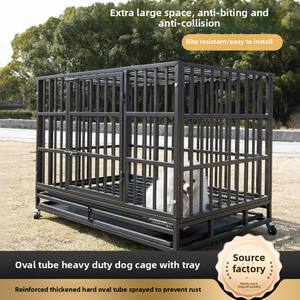 Yüksek kaliteli büyük kapalı köpek kulübesi sandık mobilya katı desen düğme kapatma ile depolama seçeneği ile doğrudan fabrika satış - Product Image 5