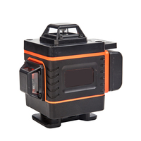 Niveau laser 3D industriel rechargeable 12 lignes vertes croisées auto-nivelant rotatif 360° étanche IP54 anti-poussière 1,5 mm/7 m