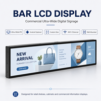 Aangepaste 3000:1 contrast IPS-paneel ultrawide LCD-monitor met dual-band WiFi en Gigabit Ethernet voor digitale prijsweergave