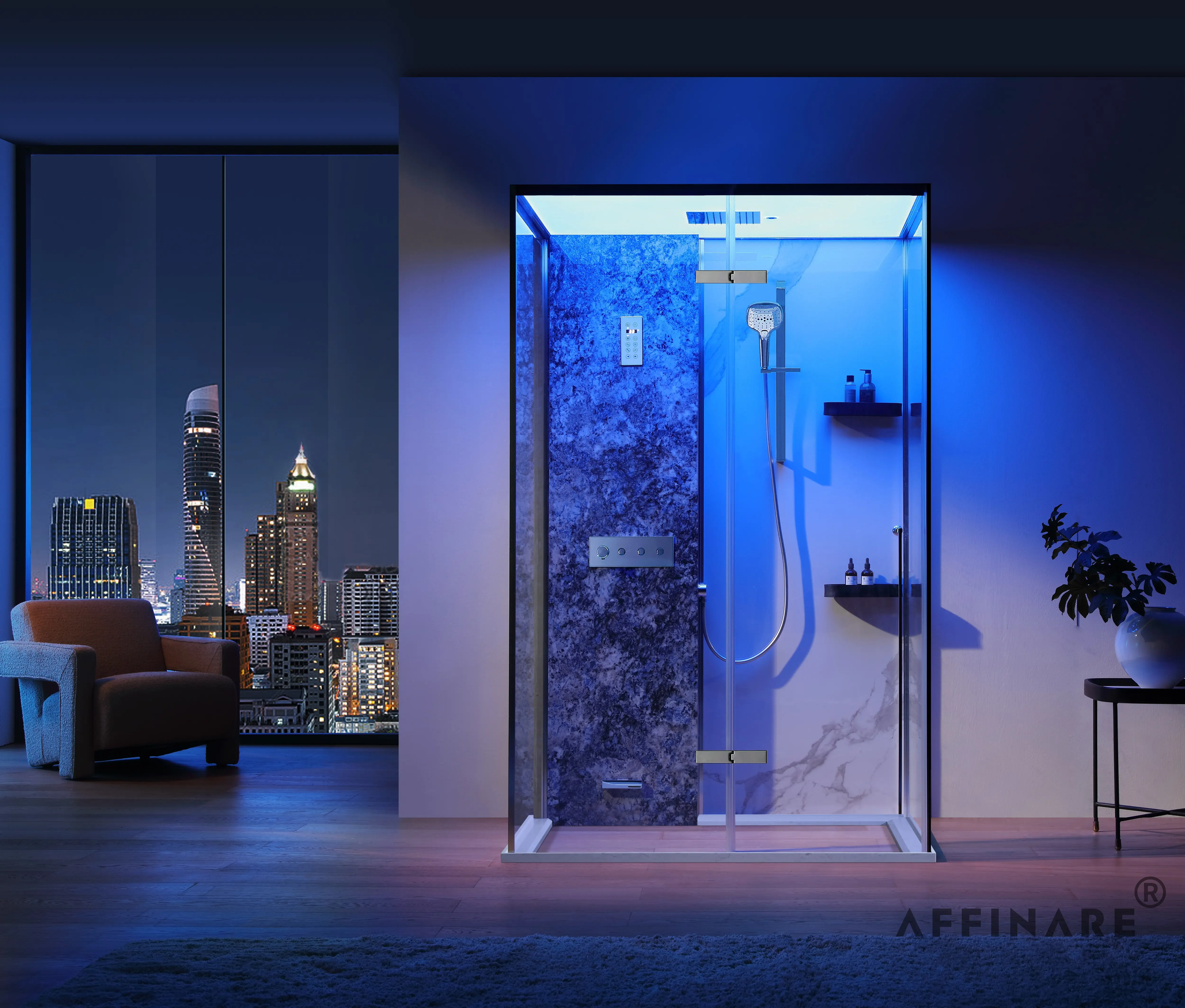 AFFINARE venda quente EUROPEU Intelligent Panel Control sala saunas e salas a vapor sauna a vapor sala Villa