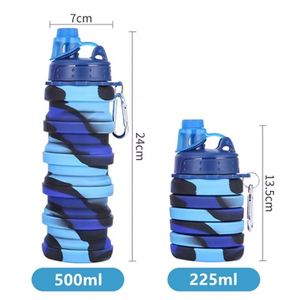 BPA-Free Silicone Sports Water <b>Bottle</b> Foldable Direct Drinking Design with Boiling Water Compatibility - Product Image 6