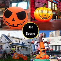 Décorations Gonflables Géantes d'Halloween : Citrouille, Sorcière, Fantôme – Modèles et Accessoires pour Affichage Commercial Intérieur/Extérieur