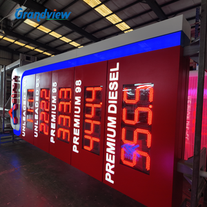 Insegna a Pilone Personalizzata per Stazioni di Servizio Esterne con Telaio in Alluminio Antiruggine e LED ad Alta Luminosità per Stazioni di Servizio Autostradali - Product Image 2