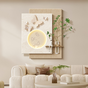 Trang trí nội thất sơn cao cấp phòng khách wallart sofa nền tường treo sa thạch phòng ngủ <span class=keywords><strong>LED</strong></span> chiếu sáng bức tranh - Product Image 1