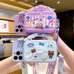 Funda de Teléfono TPU con Diseño de Cinnamoroll y Monedero con Correa Cruzada para <span class=keywords><strong>iPhone</strong></span> 15 Pro Max, Resistente a Impactos, Gran Venta - Product Image 2