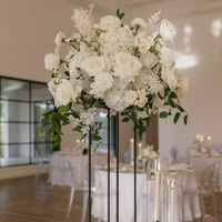 Boule de fleurs en soie aspect naturel 50 cm, motif feuille de saule, pour décoration de mariage et de baby shower, MoKtong, couleur ivoire