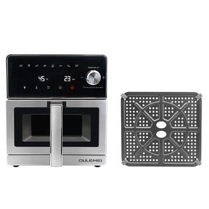 Freidora de aire inteligente digital OEM ODM de alta calidad de 1500W, diseño cuadrado de acero inoxidable para uso doméstico, fuente eléctrica moderna - Product Image 3