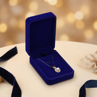 Samt-Schmuckbox Geschenkverpackung für Ring, Ohrringe, Halskette, Armband, Anhänger mit Individuellem Logo Großhandel