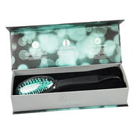 Brosse lissante chauffante professionnelle 2-en-1 pour femmes : brosse et peigne chauffants pour lisser les cheveux