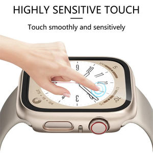 Coque de protection fine en PC avec protection d'écran en verre trempé pour Apple Watch Series 11 42mm 46mm, compatible avec IWatch 10 - Product Image 3