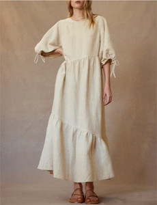 Abito grande da <span class=keywords><strong>donna</strong></span> in cotone canapa gonna larga per le vacanze abito a-line <span class=keywords><strong>vendita</strong></span> calda 100% canapa <span class=keywords><strong>abbigliamento</strong></span> <span class=keywords><strong>donna</strong></span> abito da ragazza all'<span class=keywords><strong>ingrosso</strong></span> - Product Image 5