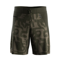 Short de plage imprimé pour homme, motif tactique Olive Moss, maille légère, taille élastique avec cordon de serrage, séchage rapide, poche zippée