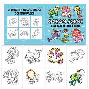 Papel <span class=keywords><strong>para</strong></span> <span class=keywords><strong>Colorear</strong></span> Personalizado, Dibujos <span class=keywords><strong>de</strong></span> Marinos <span class=keywords><strong>para</strong></span> Niños <span class=keywords><strong>de</strong></span> 3+ Años, Dibujos Animados <span class=keywords><strong>de</strong></span> Tiburones, Delfines, Ballenas y Tortugas <span class=keywords><strong>para</strong></span> Niños y Niñas - Product Image 4