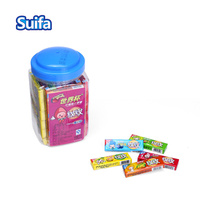 Chewing-gum halal fruité en gros de Chine, personnalisé, 12,5 g, cinq paquets, boîte en vrac