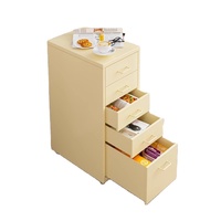 Armoire de rangement métallique mobile, réglable et verrouillable avec tiroirs pour l'organisation de bureaux commerciaux, design compact