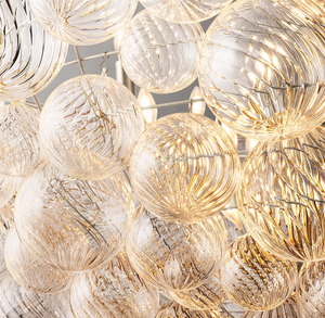 <span class=keywords><strong>Lampadario</strong></span> a Sfera di Vetro Americano per Villa Retrò, Soggiorno, Ristorante, <span class=keywords><strong>Lampadario</strong></span> Nordico a Sfera di Vetro Vorticoso - Product Image 2