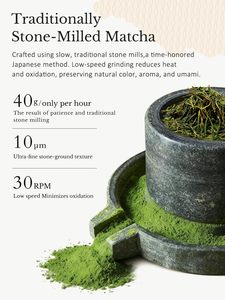 Té Verde Matcha en Polvo de Grado Ceremonial, Primera Cosecha, Ideal para Matcha Lattes y Usucha, Certificado por el USDA - Product Image 5