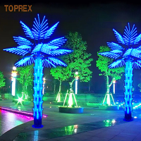 Palmier artificiel d'extérieur de 3 m de haut, best-seller, décoré de lumières LED, en métal et PVC, pour une utilisation en intérieur et en extérieur